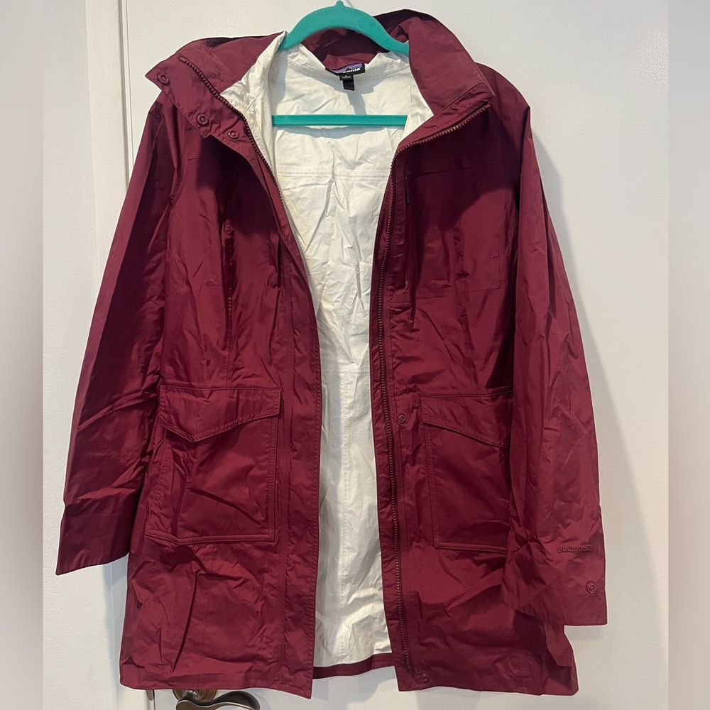 Patagonia Maroon Weather-Resistant High Collar Jacket